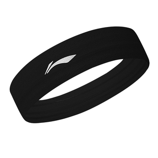 李宁运动发带男吸汗跑步篮球健身头带止汗头巾女款导汗束硅胶防滑