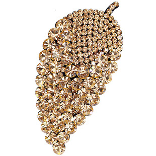 水钻BB夹韩国树叶刘海夹边夹简约发夹夹碎头发夹子发饰侧夹一字夹