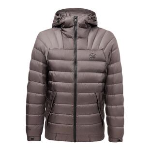 德鲨黑色连帽排骨羽绒服男2024冬季新款休闲保暖外套