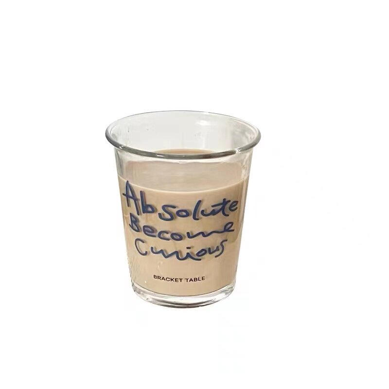 玻璃设计感拿铁杯咖啡杯