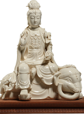 晟美14寸仿古文殊普贤佛像