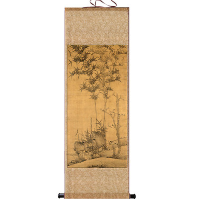 宋代挂画国画丝绸卷轴画仿古挂画国画玄关卷轴画定制酒店客厅壁画