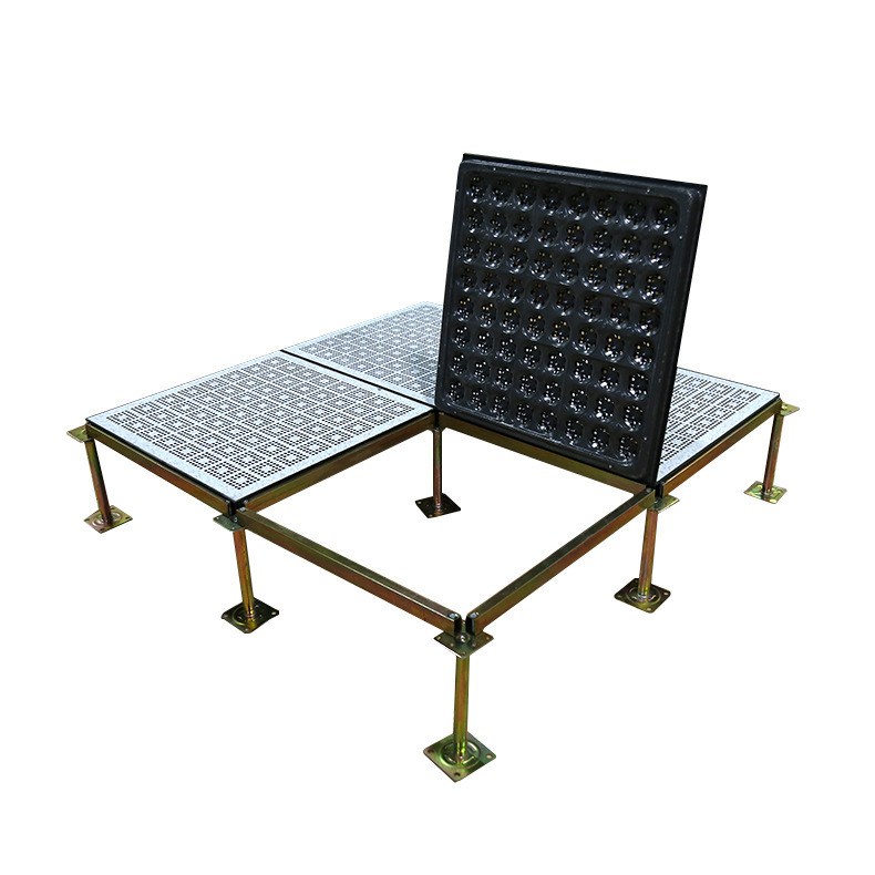 全钢防静电地板学校机房活动地板通风600批发架空600抗静电*厂家