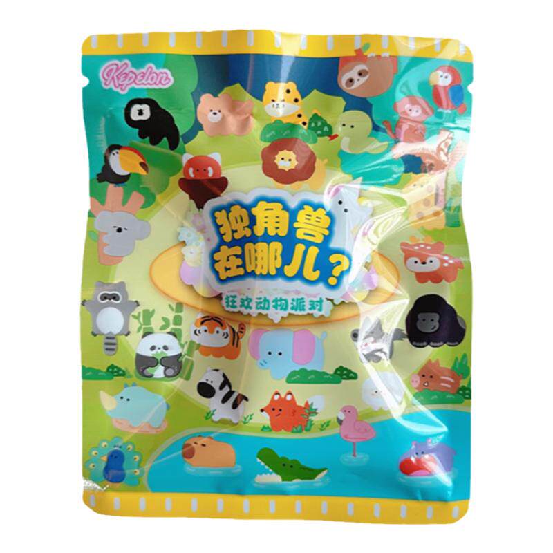 欢动物园派对毛绒玩偶冰箱贴盲袋