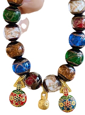 七彩琉璃手串香灰琉璃手链