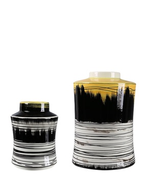 新中式风陶瓷酒店家具城茶室花瓶