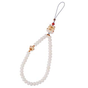 琼睿天然菩提根手机挂链挂绳可爱炭烧招财猫爪吊坠女文艺清新饰品挂件耐用手腕带绳子高端相机挂链防丢吊绳