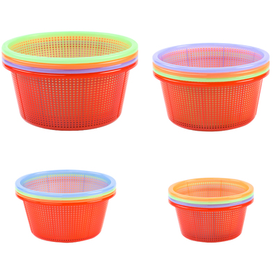 批发塑料圆形加高小篮子特价