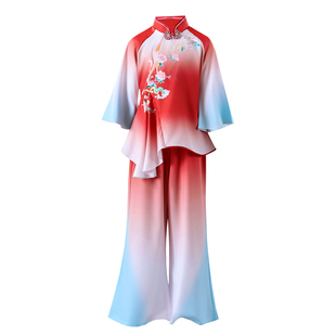 儿童古典秧歌表演服幼儿喜庆腰鼓服中国舞少儿扇子舞手绢舞演出服