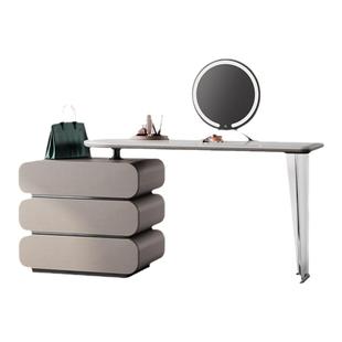 诚骏大理石化妆台床头柜一体轻奢高级感现代简约卧室奢石梳妆台