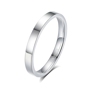 999纯银戒指女士小众设计高级感个性闭口素圈足银光面小指尾戒男