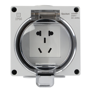 户外防水插座明装三位四位防雨开关插排室外电源五孔插板防水盒