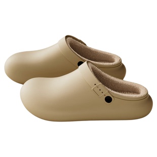 棉拖鞋女冬季2025新款办公室替换上班防滑加绒保暖防水包头勃肯鞋