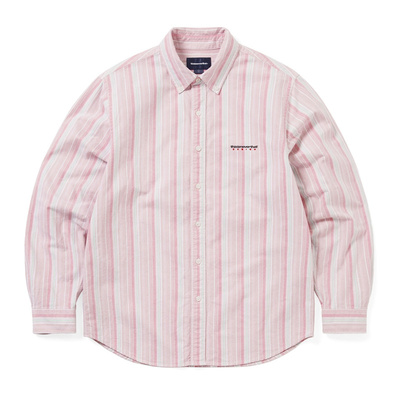 秋季条纹长袖衬衫男女同款