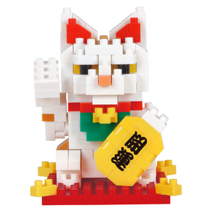 【现货】日本nanoblock微颗粒积木招财猫立体DIY拼装玩具新年礼物