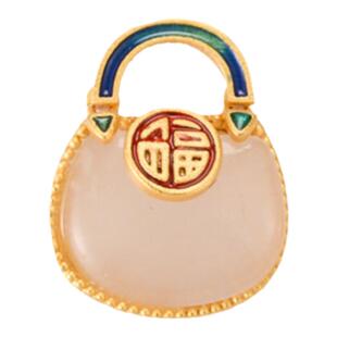 沙金国风小滴溜吊坠 黄金色仿和田玉翡翠玉石吊饰手串配饰diy配件