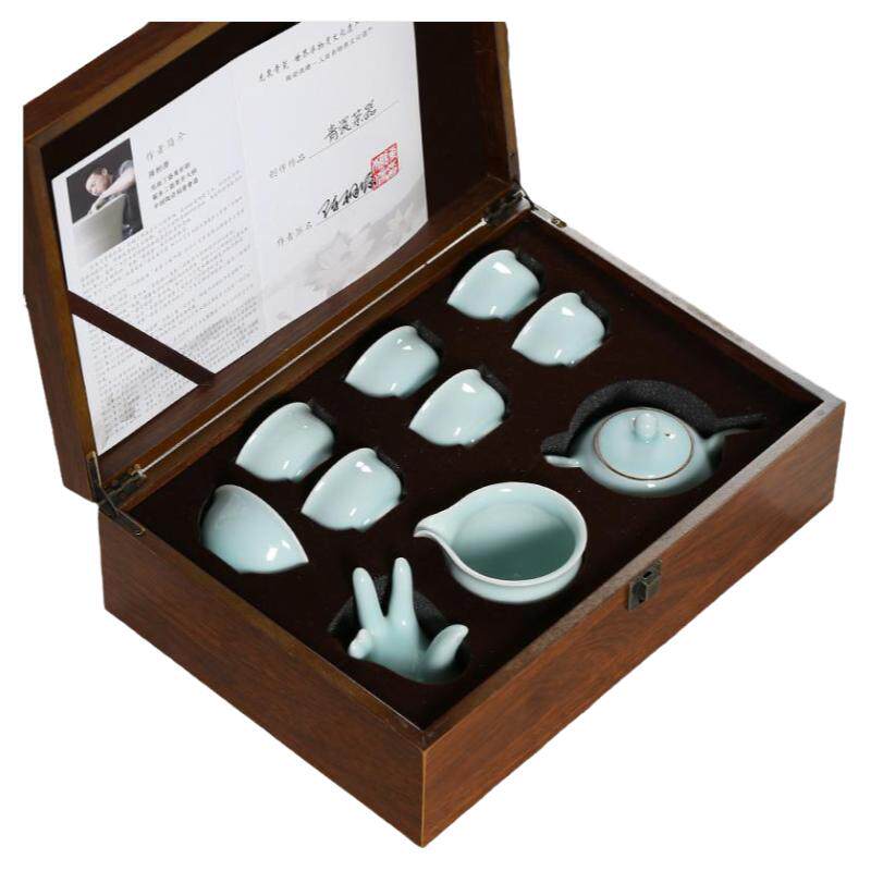 手工高档家用陶瓷礼盒茶具套装
