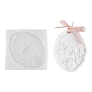 旋转木马挂牌硅胶模具材料包 diy香薰石膏车载挂件欧式浮雕扩香石