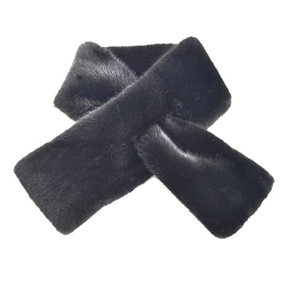 整皮1米进口天鹅绒水貂皮毛围巾