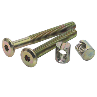 家具螺丝螺母婴儿童床木板连接件桌椅柜子横孔锤子螺帽M6M8