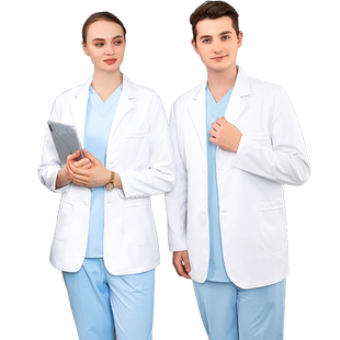 高端白大褂长袖医生女医师护士服整形医美容院牙科口腔门诊工作服