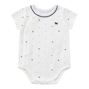 BLUEDOG蓝狗韩国婴儿小狗BI竹纤维连体衣外出服新生儿抱衣短袖