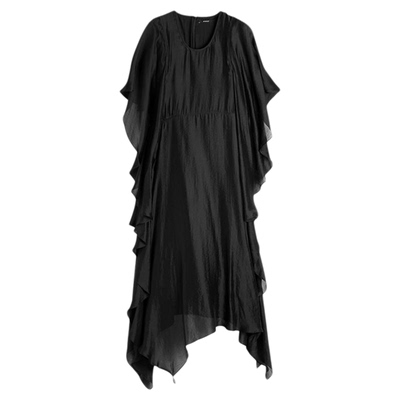 MORDORF度假风荷叶边连衣裙