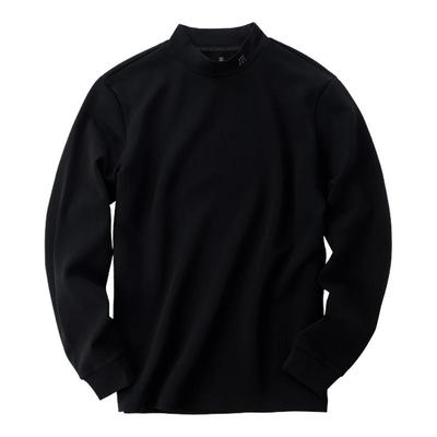 MrBu布先生字母印花半高领加厚保暖T恤秋冬时尚长袖男KT15775