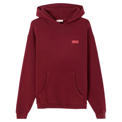 American Vintage 宽松版型长袖连帽卫衣经典休闲百搭字母印花