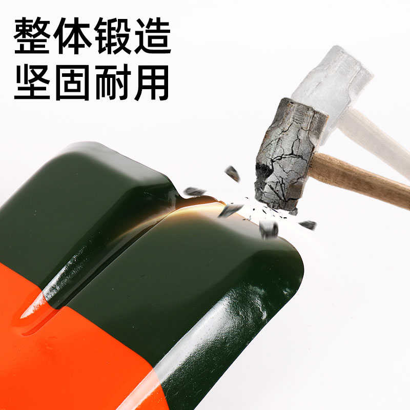 弯头铁锹全钢直角锹弯裤锹铲深沟取土锄头大号下水道清理工具铁锨