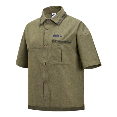 耐克女夏季新款运动休闲短袖衬衫