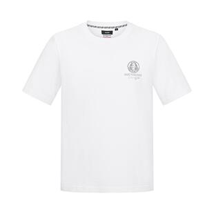 RARE威雅男装 夏季新款前胸工艺绣花图案时尚百搭圆领短袖T恤