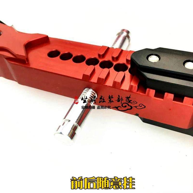 改装踏板摩托车电动车侧边撑脚架CNC铝合金可调节小脚通用单支架