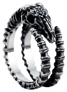 黑骨“异形骨环”哥特暗黑戒指