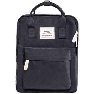 亨得利书包女韩版高中双肩包ins风原宿ulzzang大学生校园简约背包