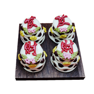 春节过年礼品烧香拜佛开业乔迁求财神爷摆供上贡枣山发财糕馒头馍