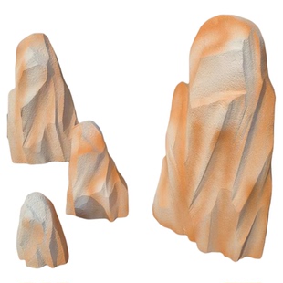 泡沫石头白色假山造景雕刻仿真雪山演出雪山婚庆橱窗冰山假山摆件