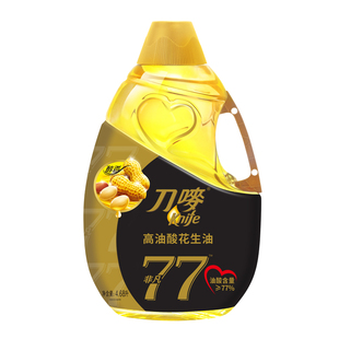 刀唛非凡高油酸花生油4.68L瓶装物理压榨家用食用植物油