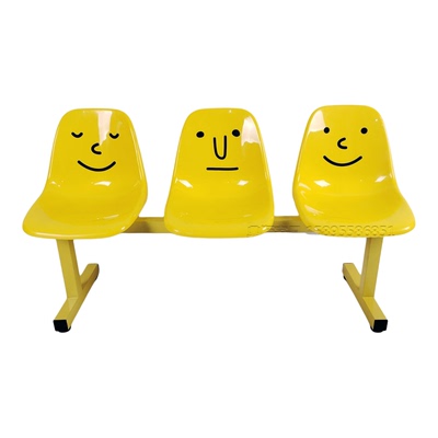 商场门市彩色笑脸休息等候座排椅