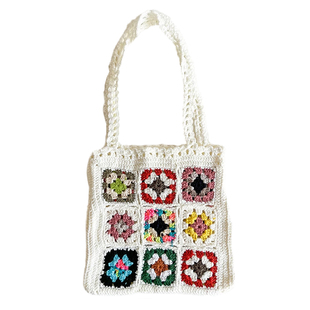 祖母格编织包毛线手工diy钩织材料包钩针钩花复古山茶花单肩礼物