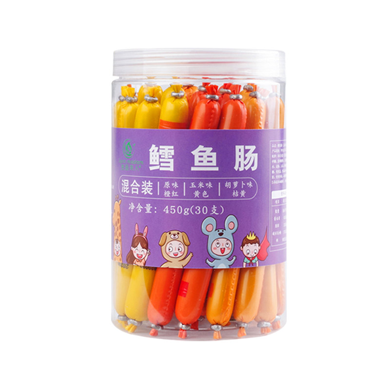 鳕鱼肠芝士鱼肠儿童宝宝零食肉肠添加营养食品火腿肠送婴幼儿食谱