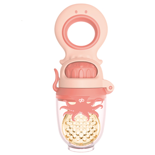 gb好孩子推进式宝宝咬咬婴儿水果辅食器咬咬袋果汁果蔬乐磨牙棒