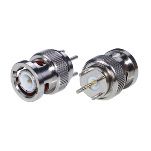 BNC-JE焊接PCB板子BNC公头直插公头座子 五脚纯铜公座Q9-JHD