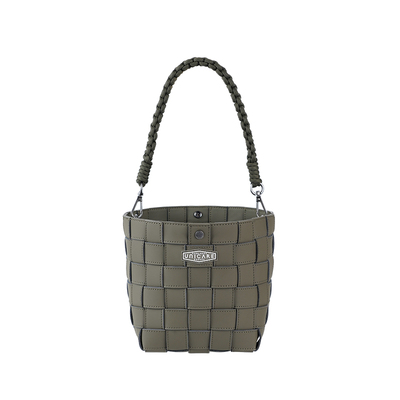 UNICARE复古编织包 手拎水桶包 单肩斜跨包 防泼水大容量 2025