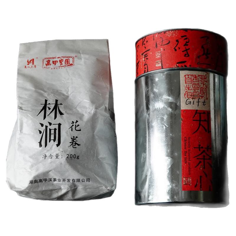 安化黑茶千两花卷茶 高甲皇园2015陈年高甲溪高马料200克谌公茶