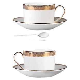 WEDGWOOD王薇薇VeraWang金色蕾丝骨瓷茶杯碟组咖啡杯