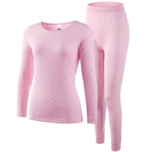 A&Bab保暖内衣三层夹棉圆领男女低领秋衣秋裤旗舰店T861/T862