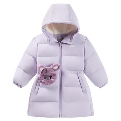 安踏儿童女小童中长羽绒服
