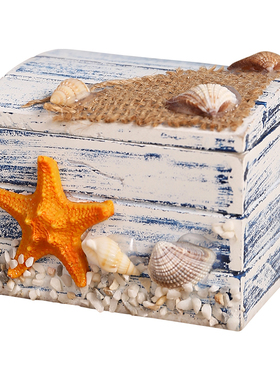 地中海迷你收纳小木盒装饰摆件