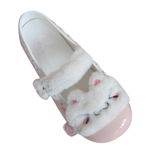 B品 补丁熊圆芙芙原创lolita鞋大头鞋可爱加绒棉鞋lo鞋清仓不售后